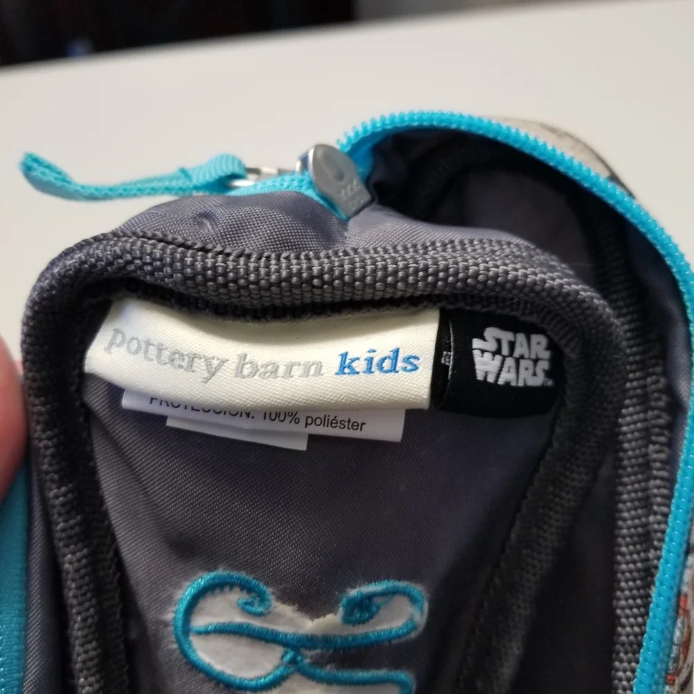 Pottery Barn Kids Star Wars Rey Pencil Case With Embroidered Blue R